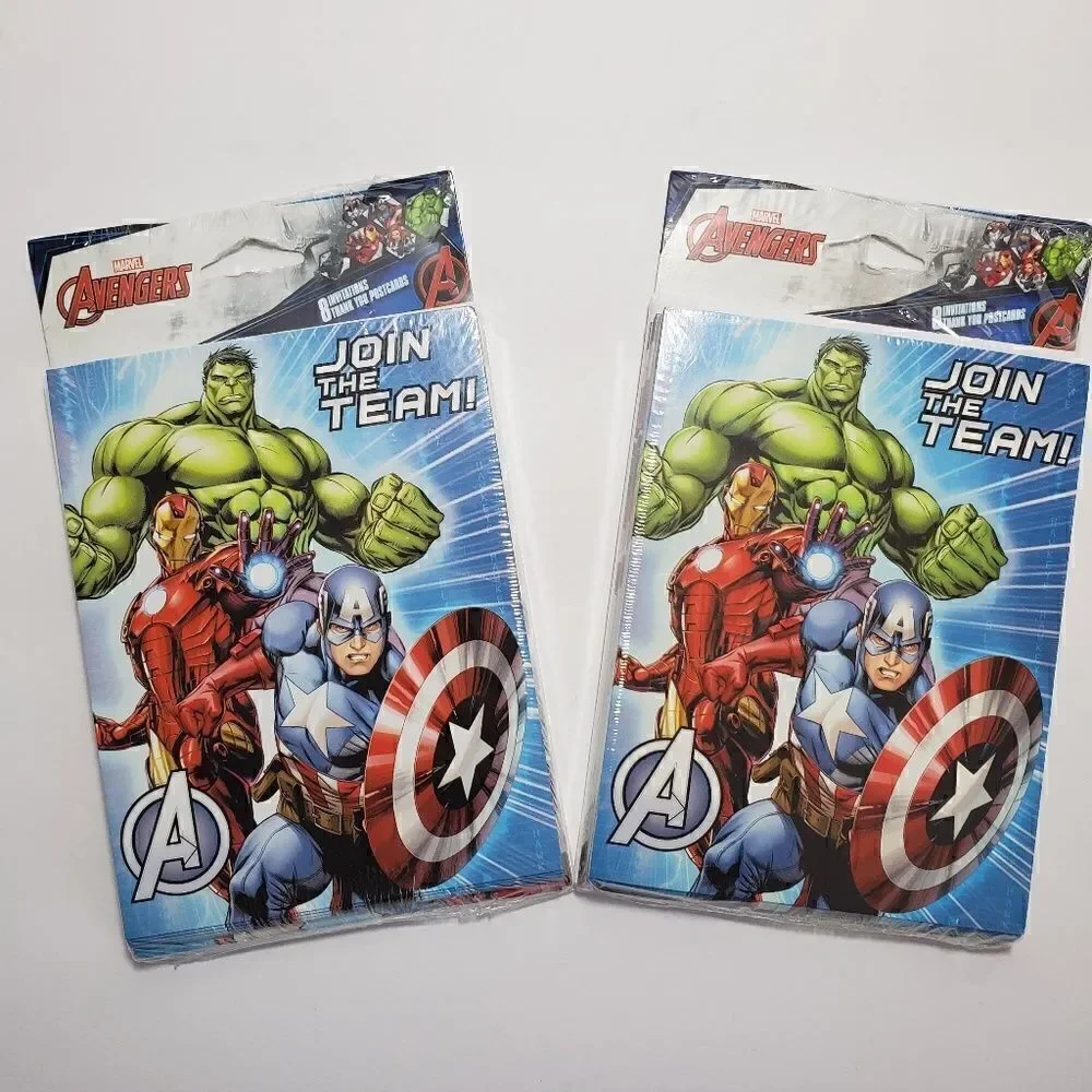 Avengers Birthday Party Invitations/Thank You Card‎